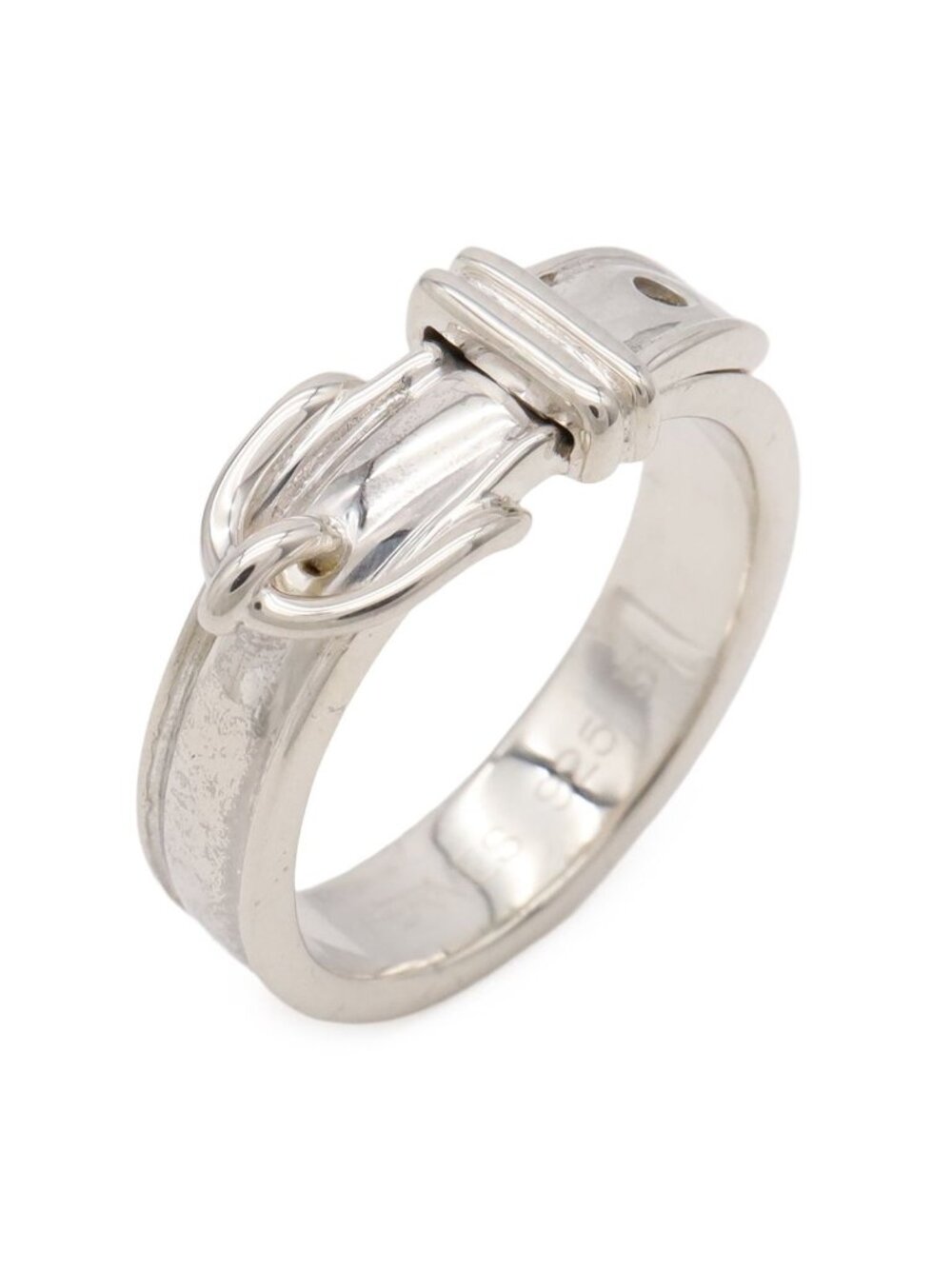 Hermes Ceinture Belt Motif Ring Silver